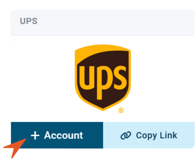Existing UPS Account Setup