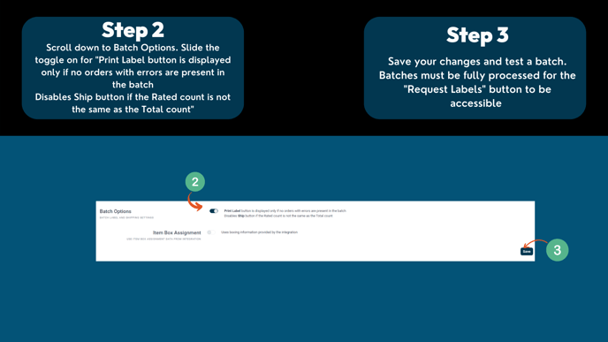 adjusting Batch toggle